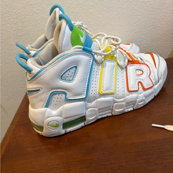Nike Air More Uptempo GS “Multi-Color” White 6Y (Women’s 7.5) - Picture 5 of 11